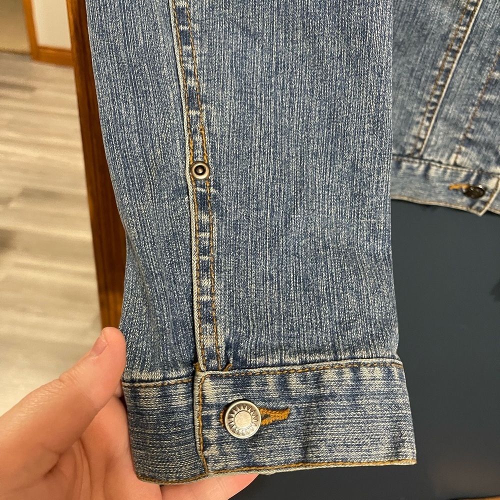 Trilllogy Jeweled Cross Denim Jacket - Picture 2 of 7